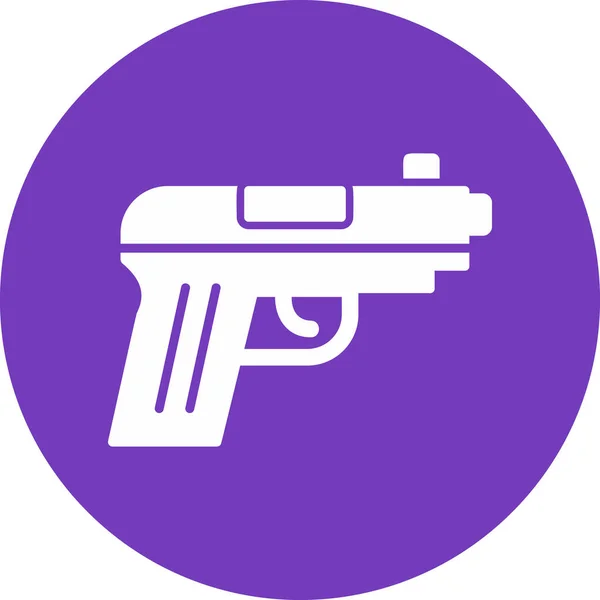 Pistol Gun Icon Web Simple Icon Illustration — Stock Vector