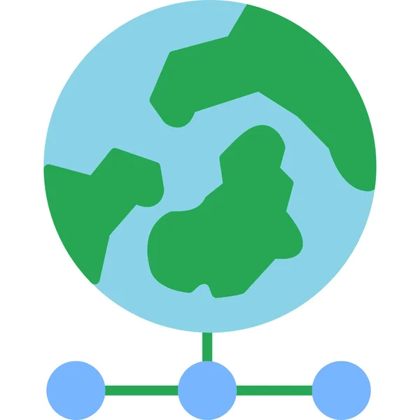 World Grid Web Icon Simple Illustration — Stock Vector