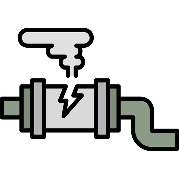 Ilustração Vetor Ícone Vazamento Gás —  Vetores de Stock
