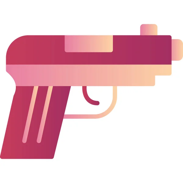Pistole Ikona Web Jednoduchá Ikona Ilustrace — Stockový vektor