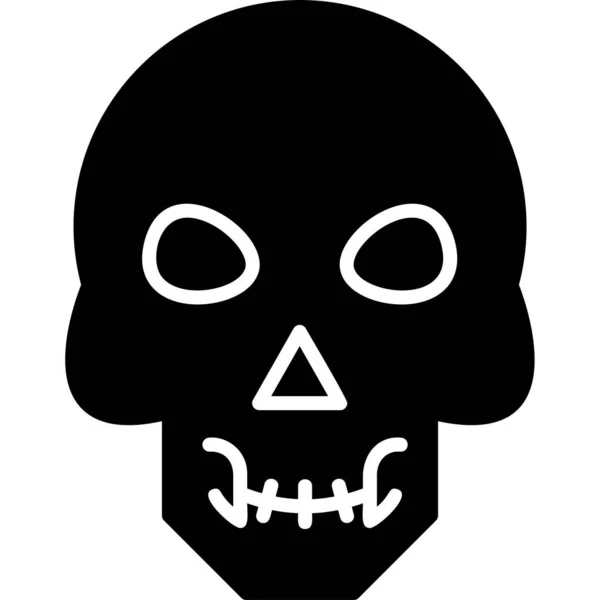 Totenkopf Web Einfache Ikone Illustration — Stockvektor