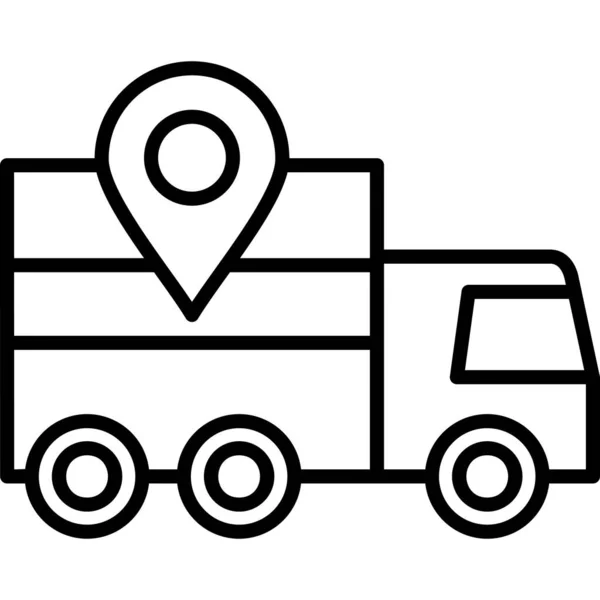 Asset Tracking Web Symbol Einfache Illustration — Stockvektor