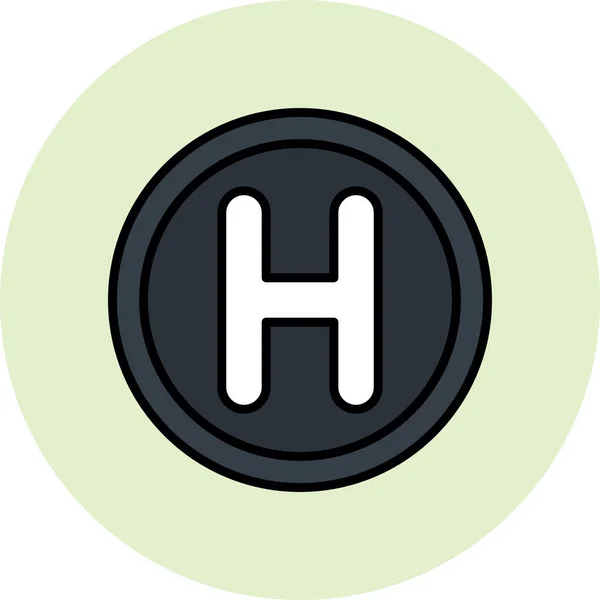 Heliport现代图标矢量插图 — 图库矢量图片