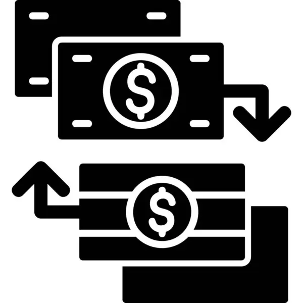 Geldwechsel Moderne Ikone Vektorillustration — Stockvektor