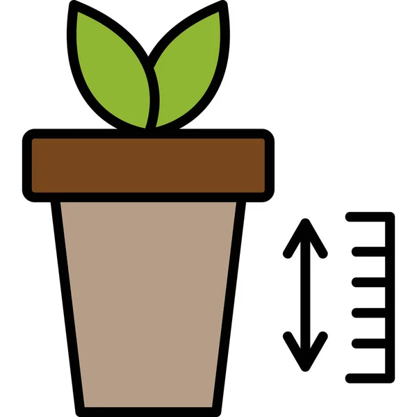 Icône Graphique Croissance Des Plantes Illustration Design Moderne — Image vectorielle