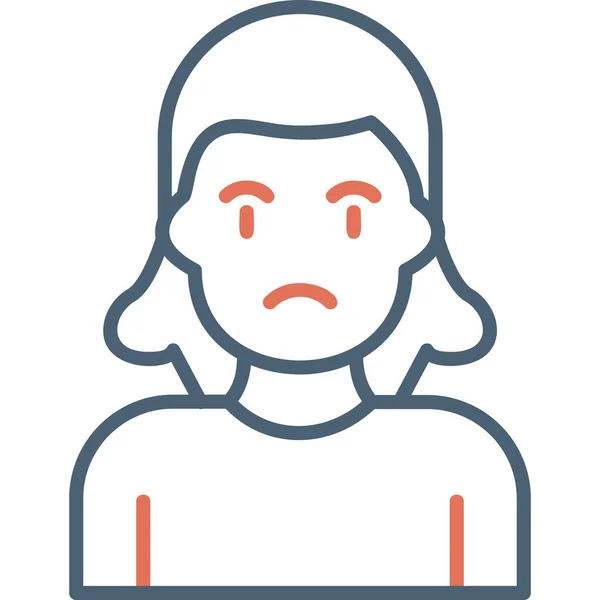 Sad Modern Icon Vector Illustration — Stock Vector