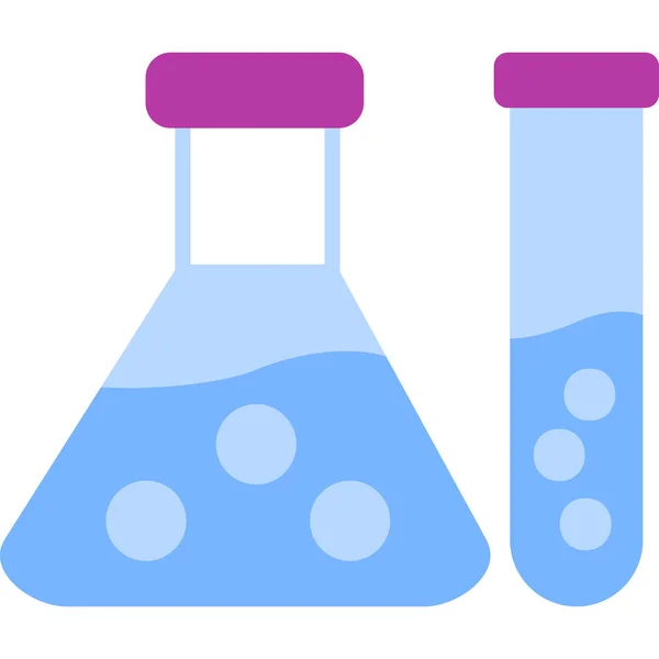 Химическая Фляжка Веб Иконка Простой Дизайн — стоковый вектор