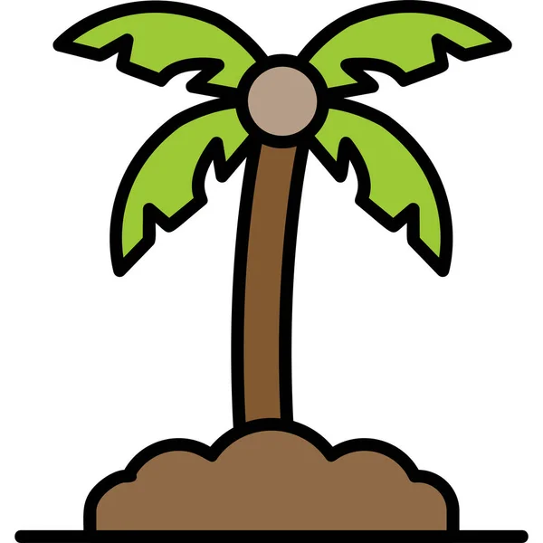 Palmera Tropical Icono Web — Archivo Imágenes Vectoriales