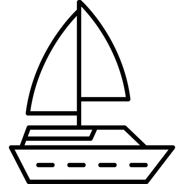Tekne Simgesi Modern Tasarım Illüstrasyonu — Stok Vektör