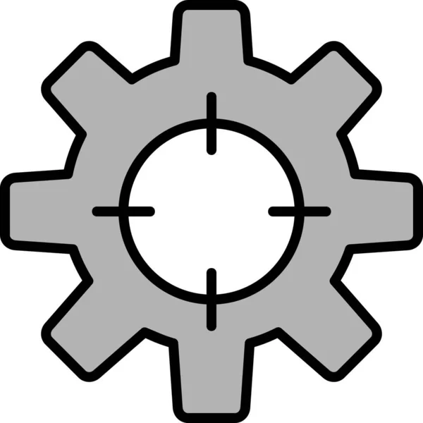 Cogwheel Web Icon Simple Illustration — Stock Vector