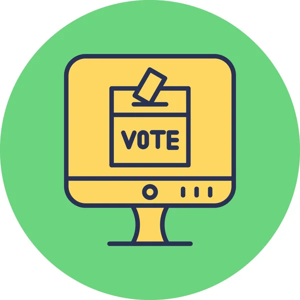 Online Voting Modern Icon Vector Illustration — Stock Vector