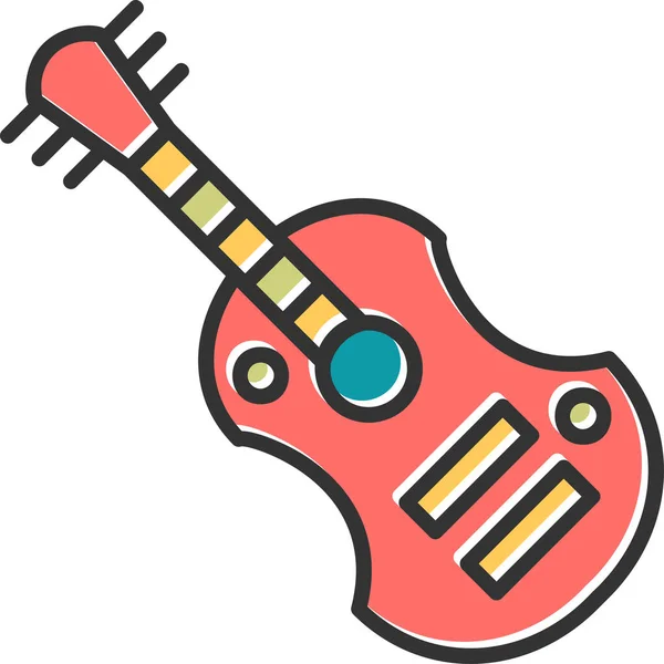ギターだ Webアイコンシンプルなイラスト — ストックベクタ