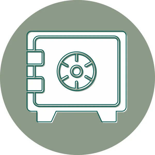 Safety Box Modern Vector Icon Illustration — Archivo Imágenes Vectoriales