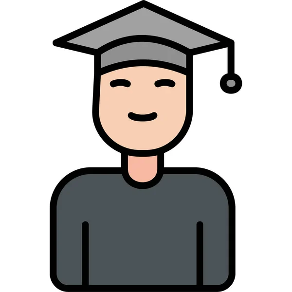Graduate Student Avatar Icon Vector Illustration Design — Vector de stock