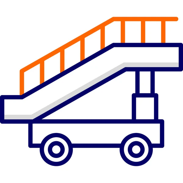 Escadas Aeronaves Ícone Simples Ilustração Vetorial —  Vetores de Stock