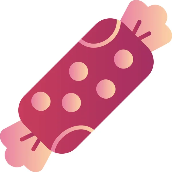 Vector Illustration Candy Flat Icon — Stock Vector