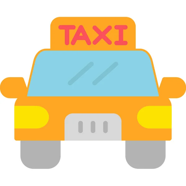 Taxi Car Simple Illustration — Stock Vector