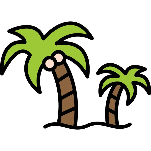 Palmera Icono Moderno Vector Ilustración — Archivo Imágenes Vectoriales