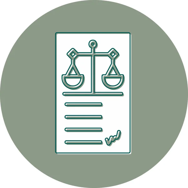 Justice Web Icon Simple Illustration Testimony — Stock Vector