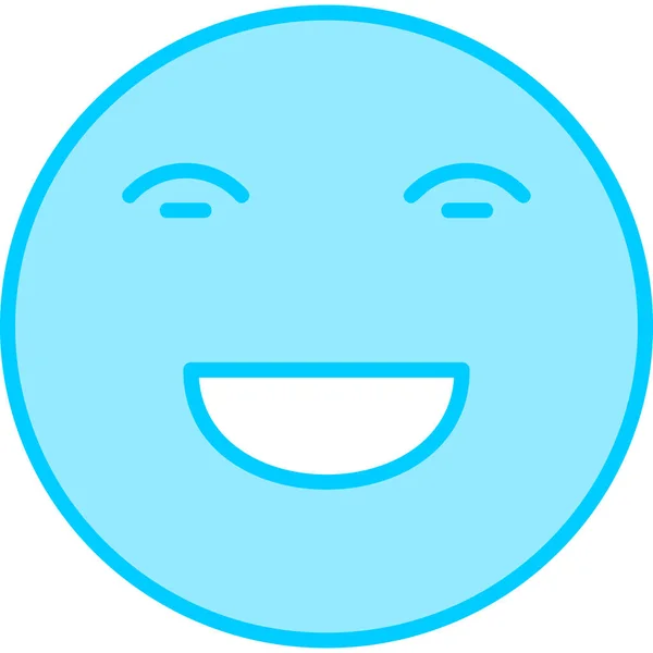 Happy Face Emoji Einfache Icon Illustration — Stockvektor