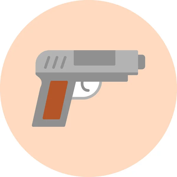 Pistola Icono Web Ilustración Simple — Vector de stock