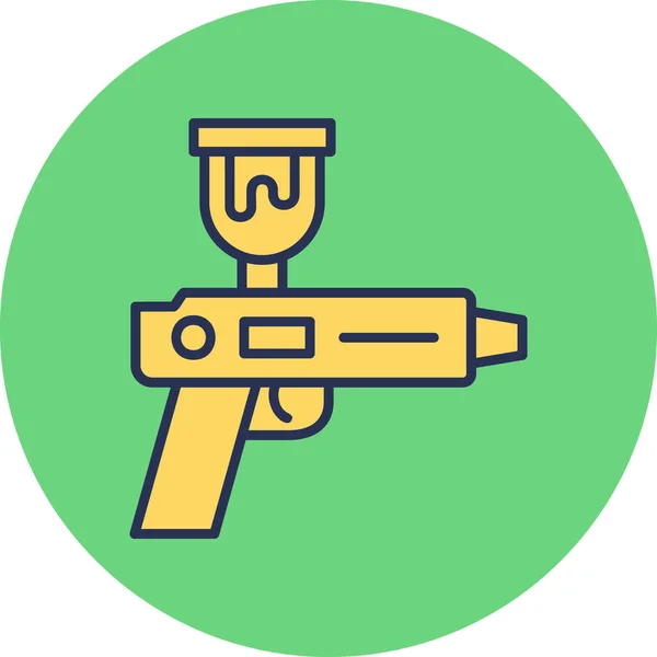 Ilustração Vetorial Ícone Web Pistola Pulverização —  Vetores de Stock