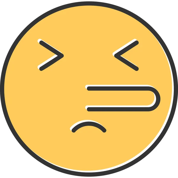 Icona Emoji Bugiarda Piatta Semplice Illustrazione — Vettoriale Stock