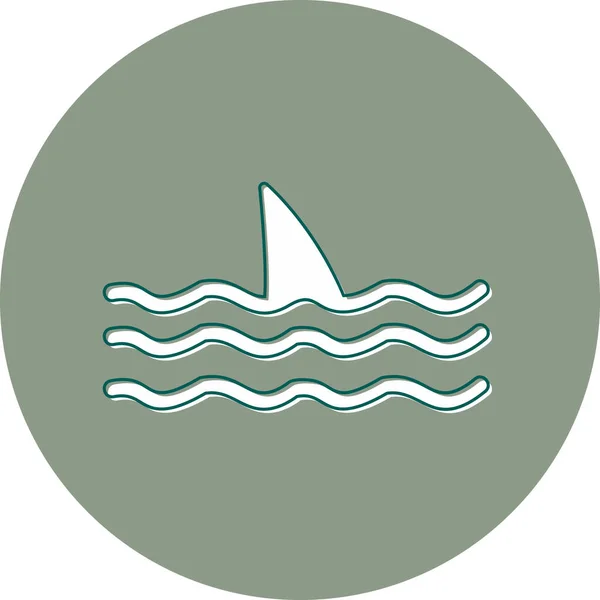 Cápa Modern Ikon Vektor Illusztráció — Stock Vector