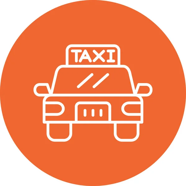 Taxi Coche Icono Vector Ilustración — Archivo Imágenes Vectoriales