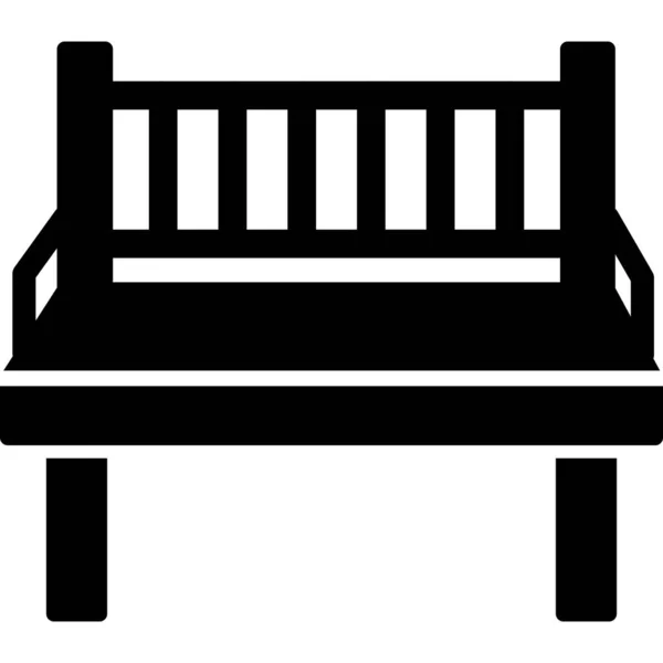 Bench Web Icon Simple Illustration — Stock Vector