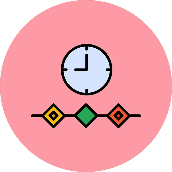 Zeitachse Modernes Symbol Vektorillustration — Stockvektor