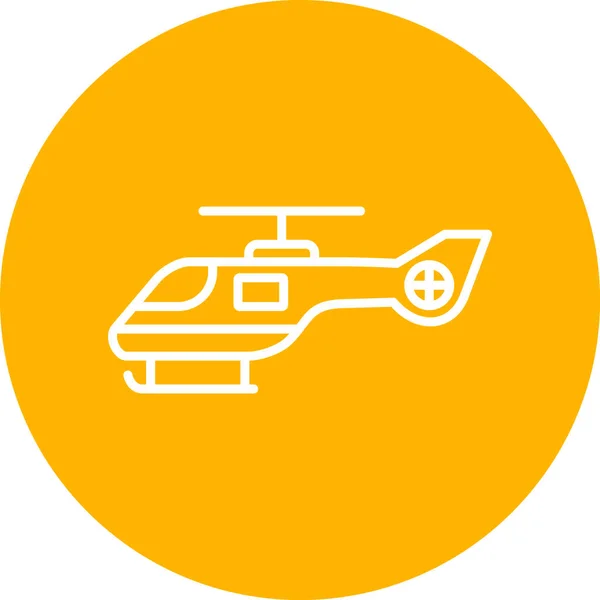 Helicopter Web Icon Simple Illustration — Stock Vector