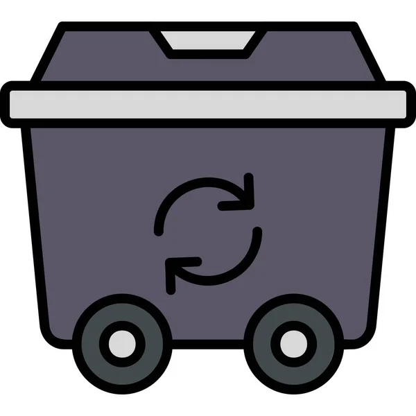 Reciclar Icono Web Ilustración Simple — Archivo Imágenes Vectoriales