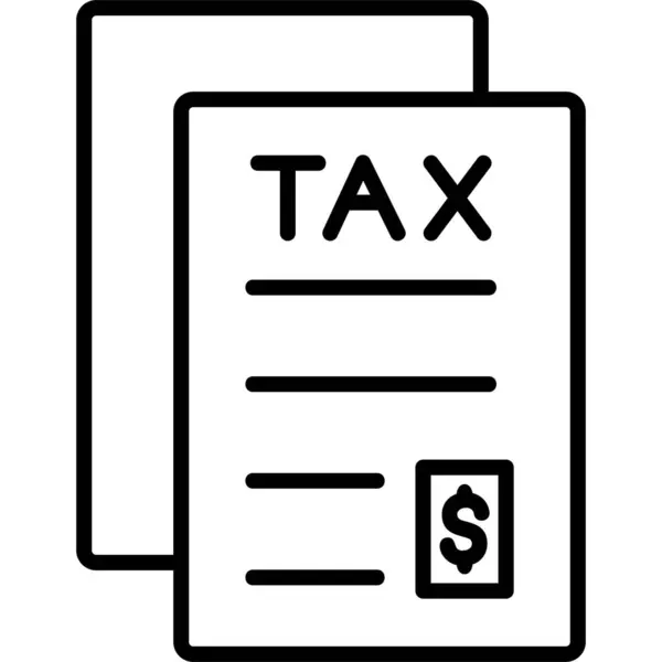 Tax File Icon Vector Illustration — 스톡 벡터