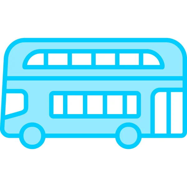 Doble Decker Bus Icono Moderno Vector Ilustración — Vector de stock