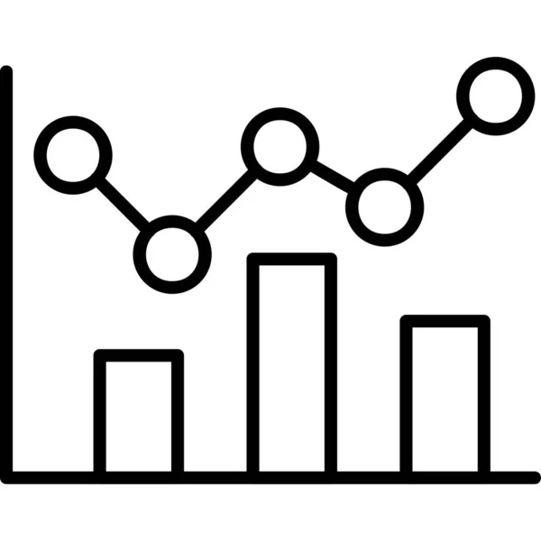 Bar Chart Web Icon Simple Design — Stock Vector