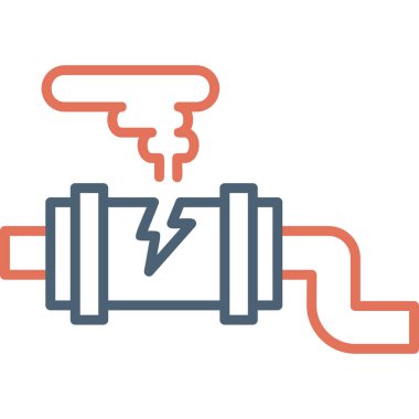 Gaz Sızıntısı vektör illüstrasyonu