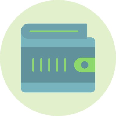 Cüzdan. Web simgesi basit illüstrasyon