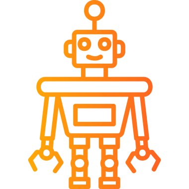 Robot simgesi. Vektör çizim 