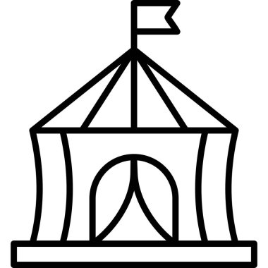 circus tent, simple web illustration