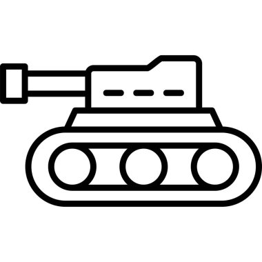 military tank icon, simple vector illustration 