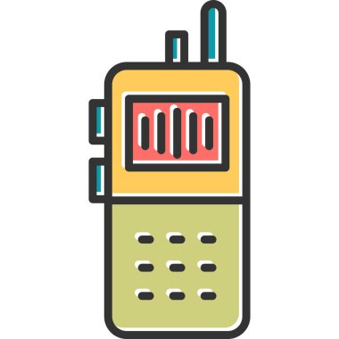 walkie talkie flat icon, simple illustration