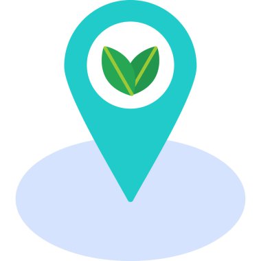 eco leaves, Location pin. web icon simple illustration