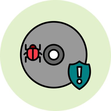 Cd Virus icon modern vector illustration