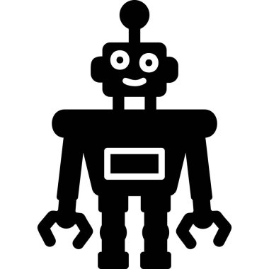 Robot simgesi. Vektör çizim 