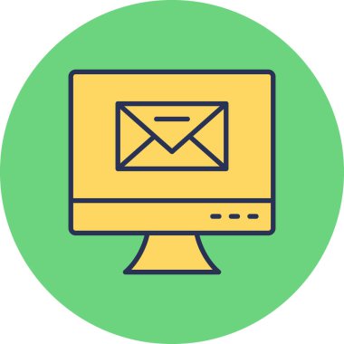 E-posta. Web simgesi basit illüstrasyon 