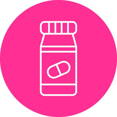 Pills bottle modern vector icon illustration