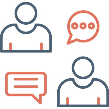 Konuş. Web simgesi basit illüstrasyon