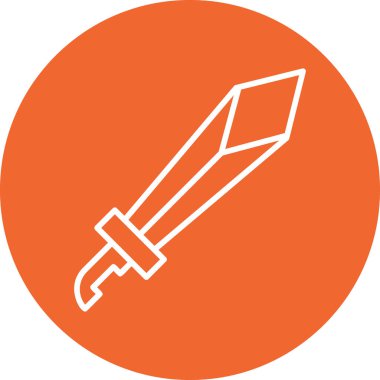 Kılıç. Web simgesi basit illüstrasyon 