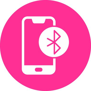 graphic art illustration of mobile Bluetooth transfer icon 